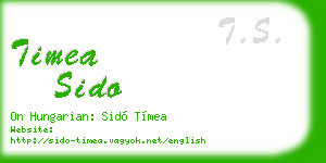 timea sido business card